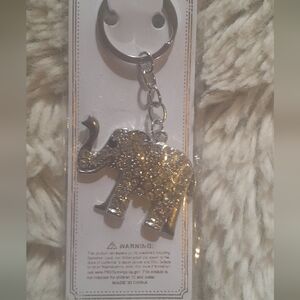 Sparkling Elephant Keychain NIP